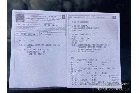 2022 Volkswagen Polo, Benzinas / Dujos